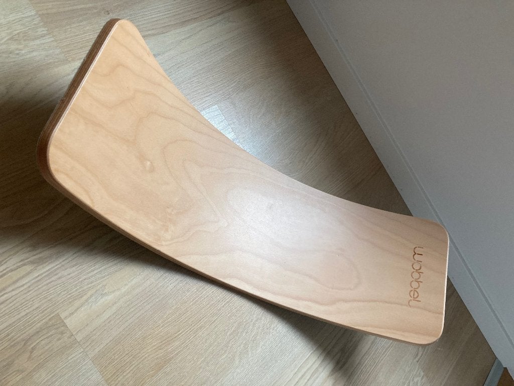 Wobbel pro Bos (groen) - Blank gelakt met groene vilt 90 cm, Ophalen, Gebruikt