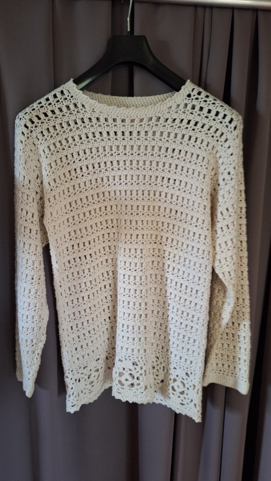 Dames zeemans pull gehaakt met de hand maat Medium nieuw., Ophalen of Verzenden, Nieuw, Maat 38/40 (M), Wit