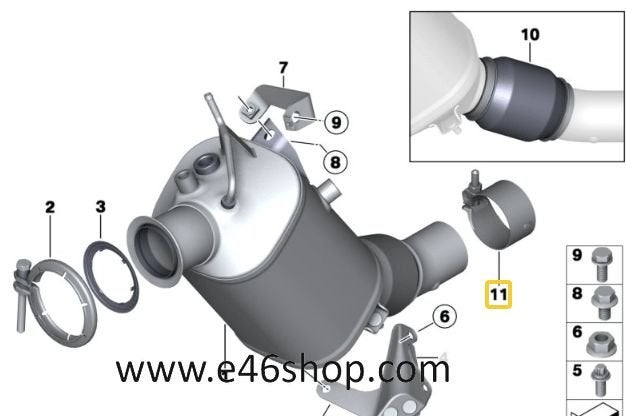 UITLAATKLEM ROETFILTER BMW MINI  OE 18308581218 NIEUW, Auto-onderdelen, Uitlaatsystemen, -, -, Nieuw, Ophalen of Verzenden