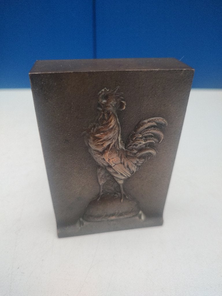 Blok koper met Franse haan, Collections, Envoi