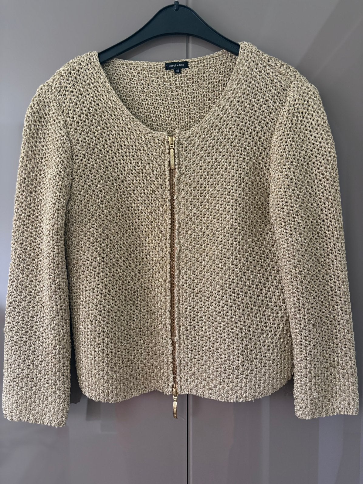 Caroline Biss gouden gilet, Ophalen of Verzenden, Zo goed als nieuw, Maat 42/44 (L), Overige kleuren