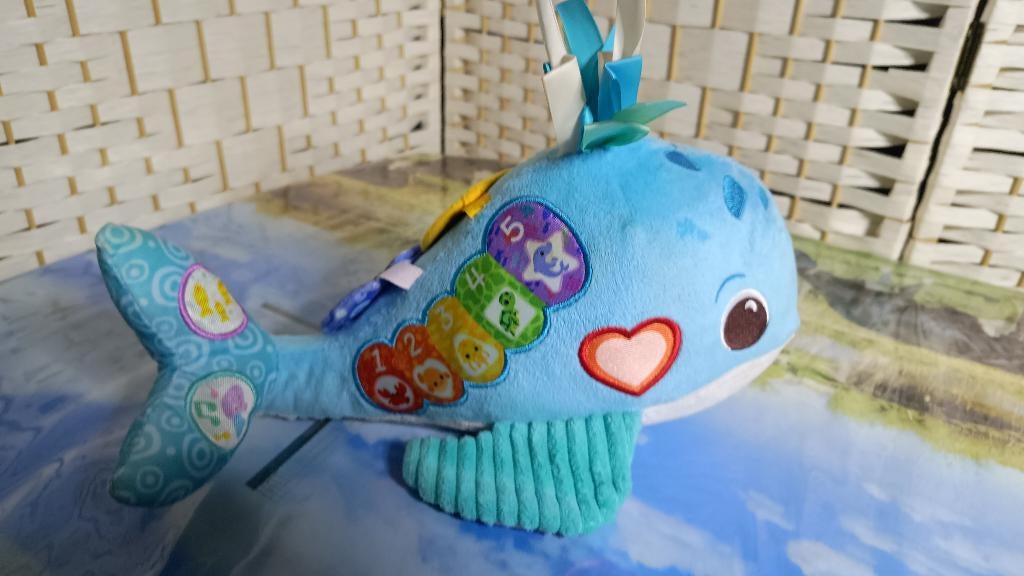 V-Tech Knuffel en leer walvis, Ophalen of Verzenden, Gebruikt, 6 maanden tot 2 jaar