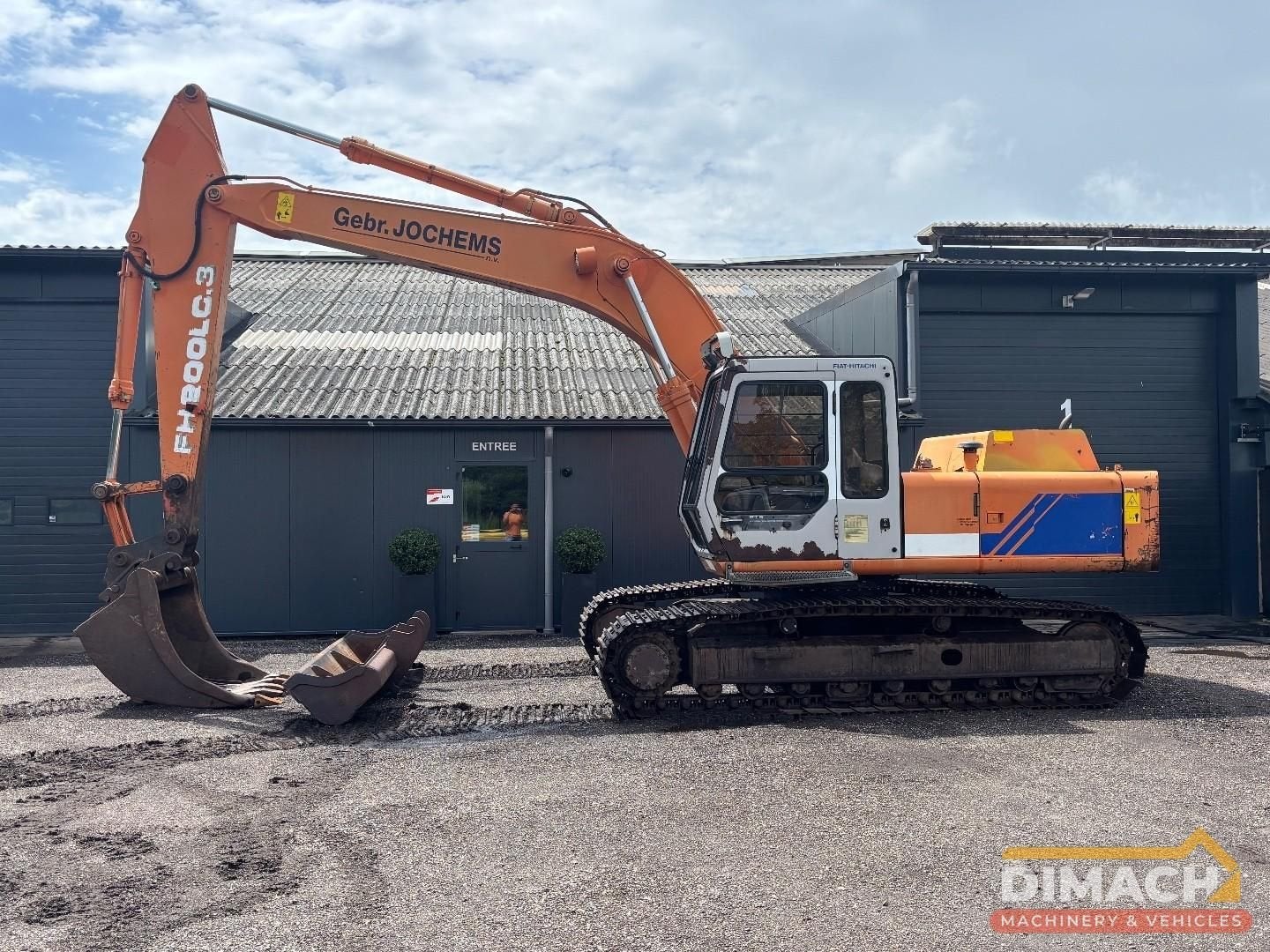Hitachi 200 mono giek - CW30 hydr. snelwissel 2 bakken - 6 c, Articles professionnels, Machines & Construction | Grues & Excavatrices