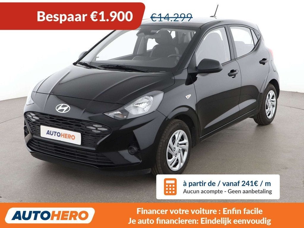 Hyundai i10 1.0 Connect & Go (bj 2024), Auto's, Voorwielaandrijving, Stof, Gebruikt, Zwart