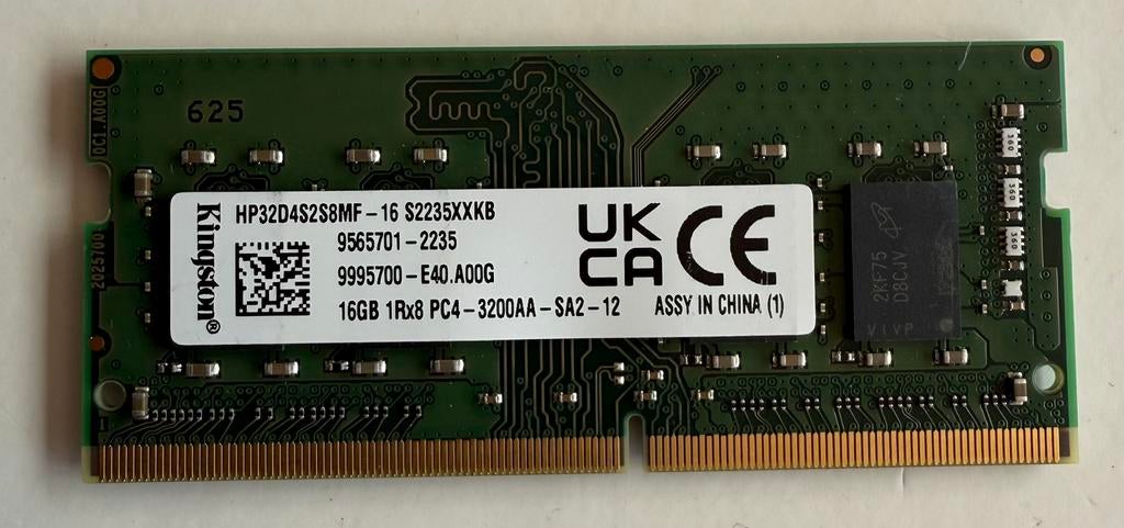 Kingston 16GB  1Rx8 PC4  3200AA SA2-12, Ophalen of Verzenden, Zo goed als nieuw