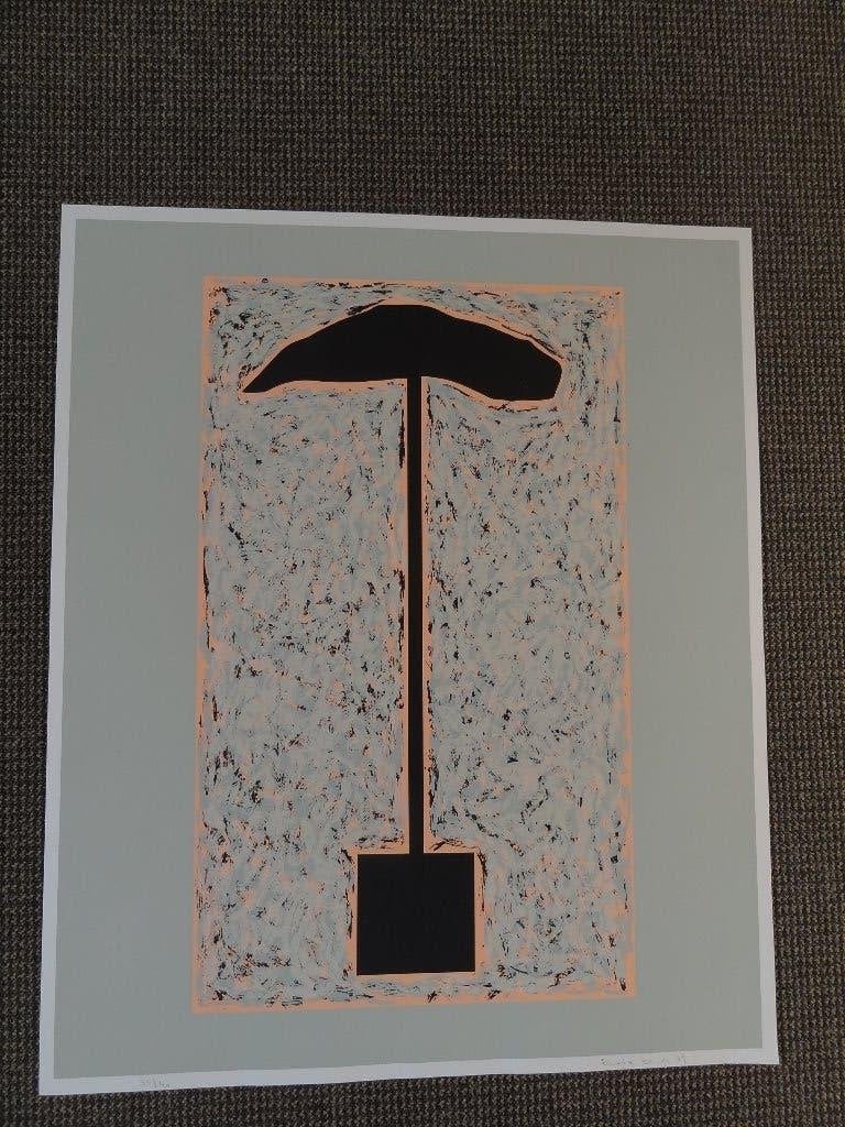 Zeefdruk nr 44/50 van Zeegers 1988 . 58 x 42 cm, Antiek en Kunst, Gelimiteerde oplage, Verzenden, Abstract, Zeefdruk