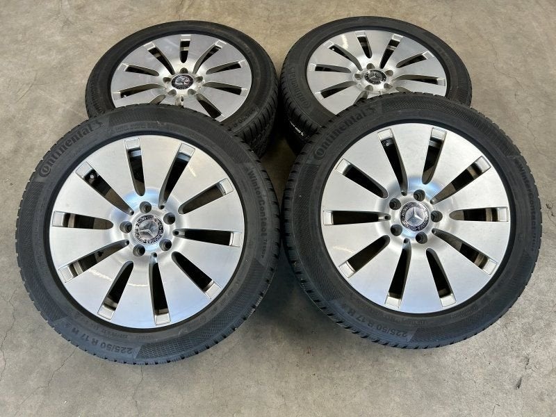 17 inch originele velgen + winterbanden Mercedes C klasse en, Pneus et Jantes, Pneus hiver, -, 17 pouces
