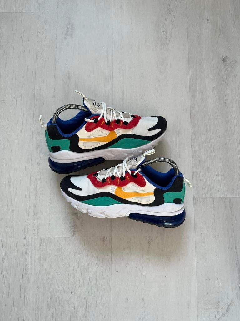 Nike Air Max 270 React ‘Bauhaus’ - Maat 38, Enlèvement ou Envoi, Porté, Blanc, Baskets