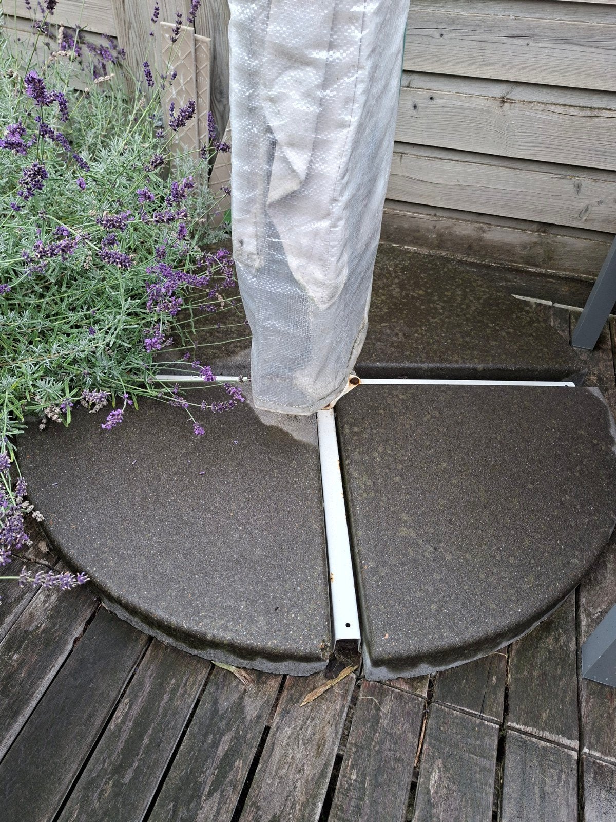 Parasoltegels  beton 4 stuks, Tuin en Terras, Ophalen
