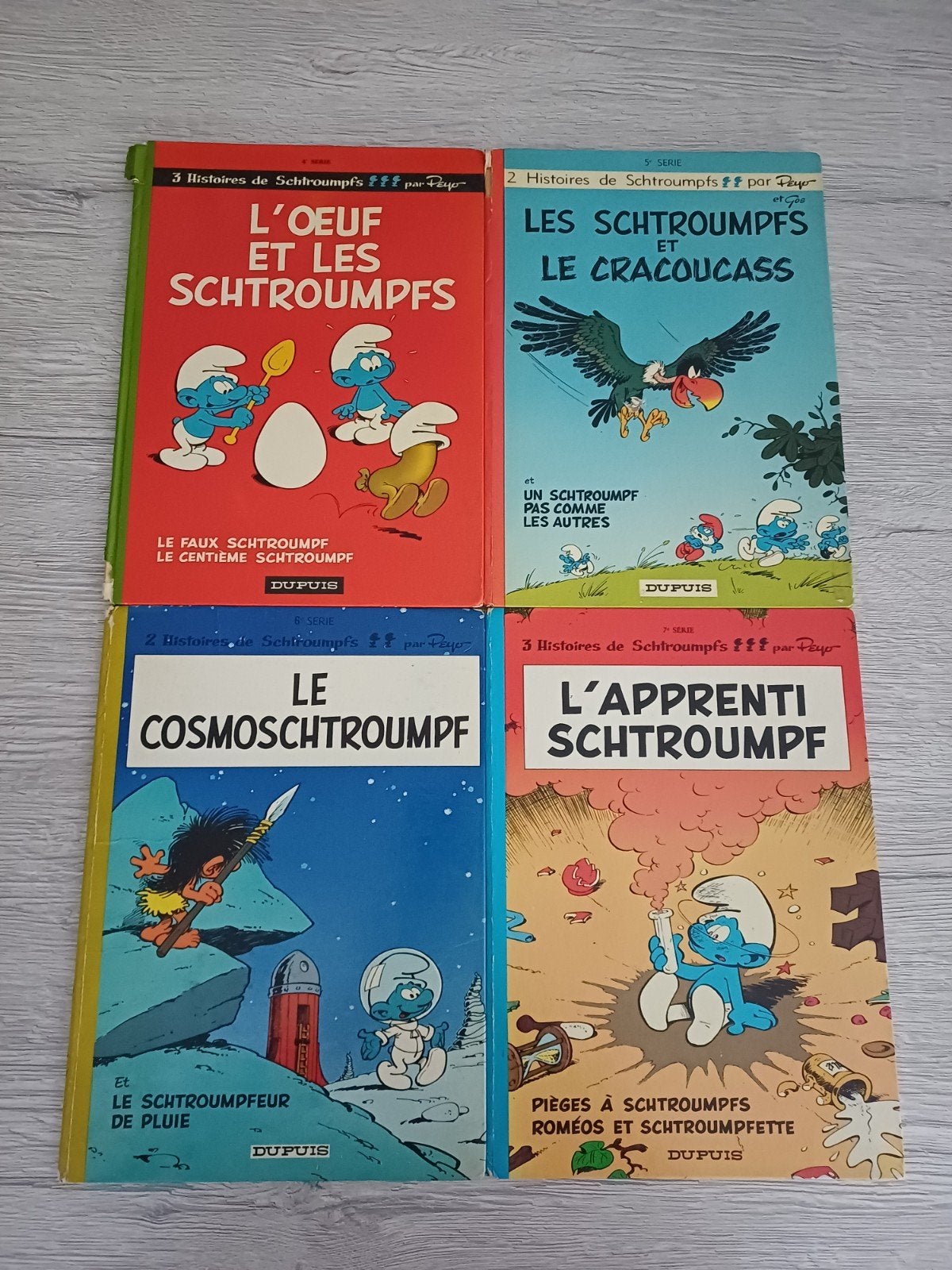 4 stuks smurfen EL, Boeken, Meerdere stripboeken, Ophalen of Verzenden, Peyo