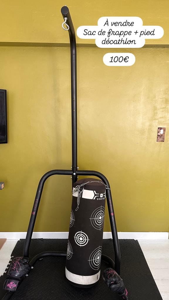 Sac de frappe boxe avec support decathlon, Ophalen of Verzenden, Zo goed als nieuw