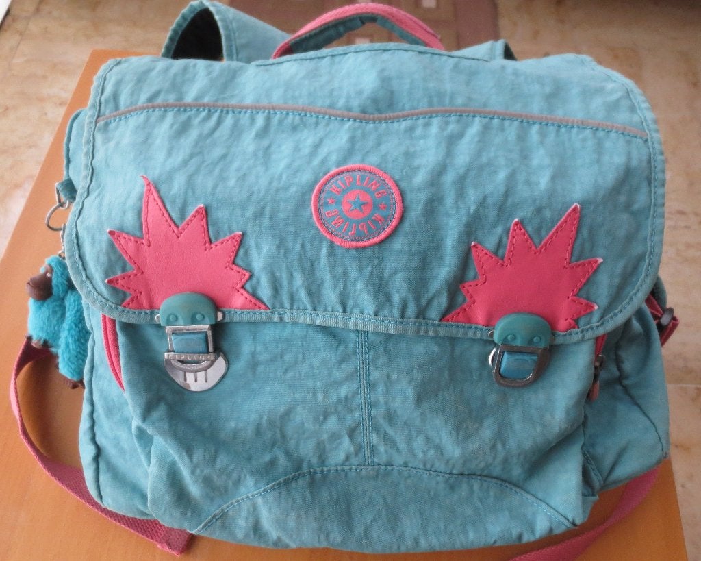 Blauwe boekentas Kipling, Ophalen, 30 tot 40 cm, Blauw, Zo goed als nieuw