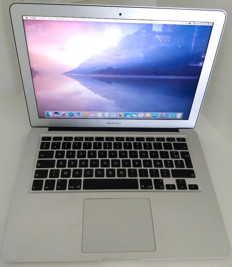 Apple macbook air 13 inch 256GB SSD, Gebruikt, 13 inch, Ophalen of Verzenden, Azerty