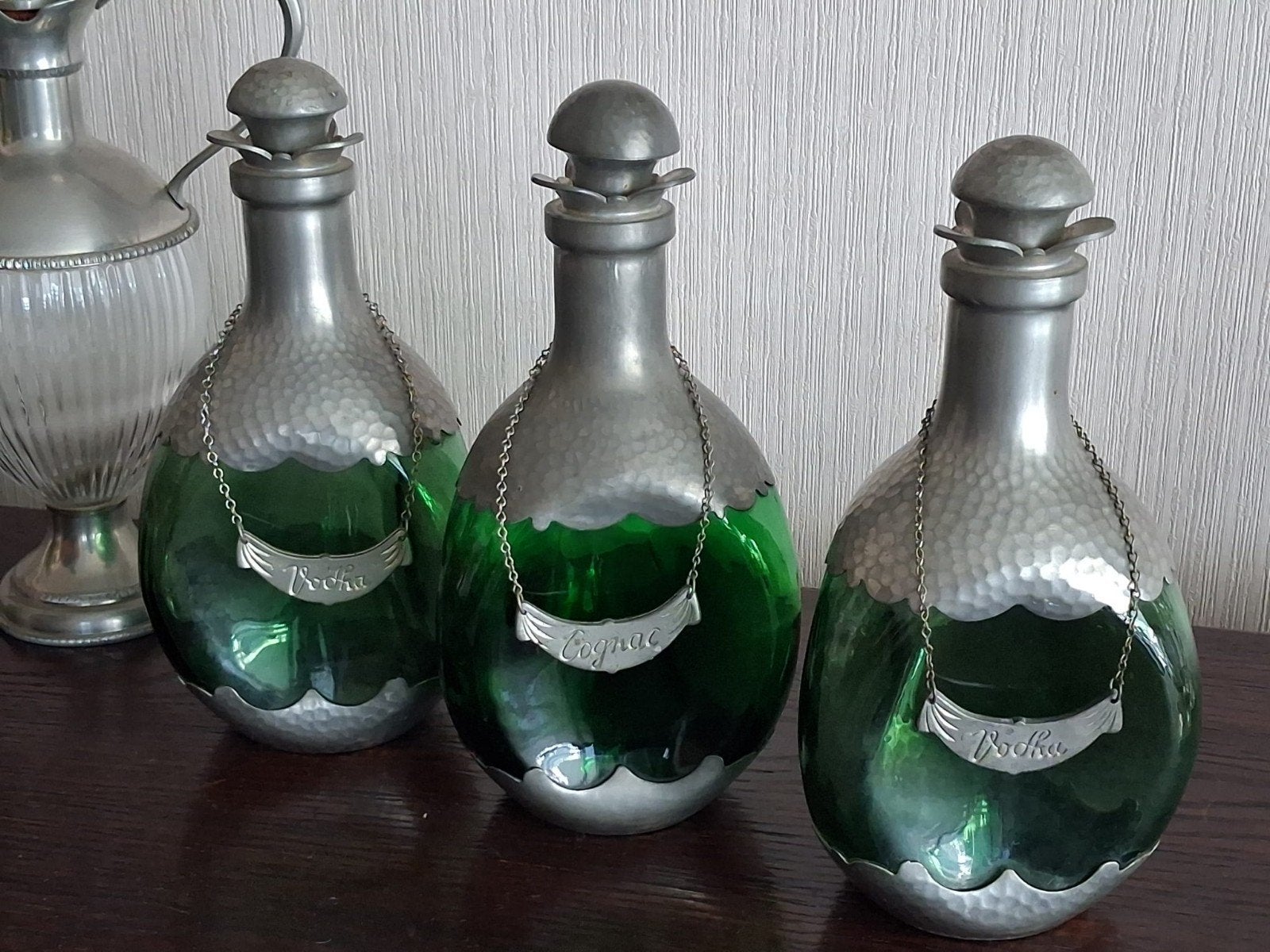 Karaffen met tin, Antiek en Kunst, Ophalen