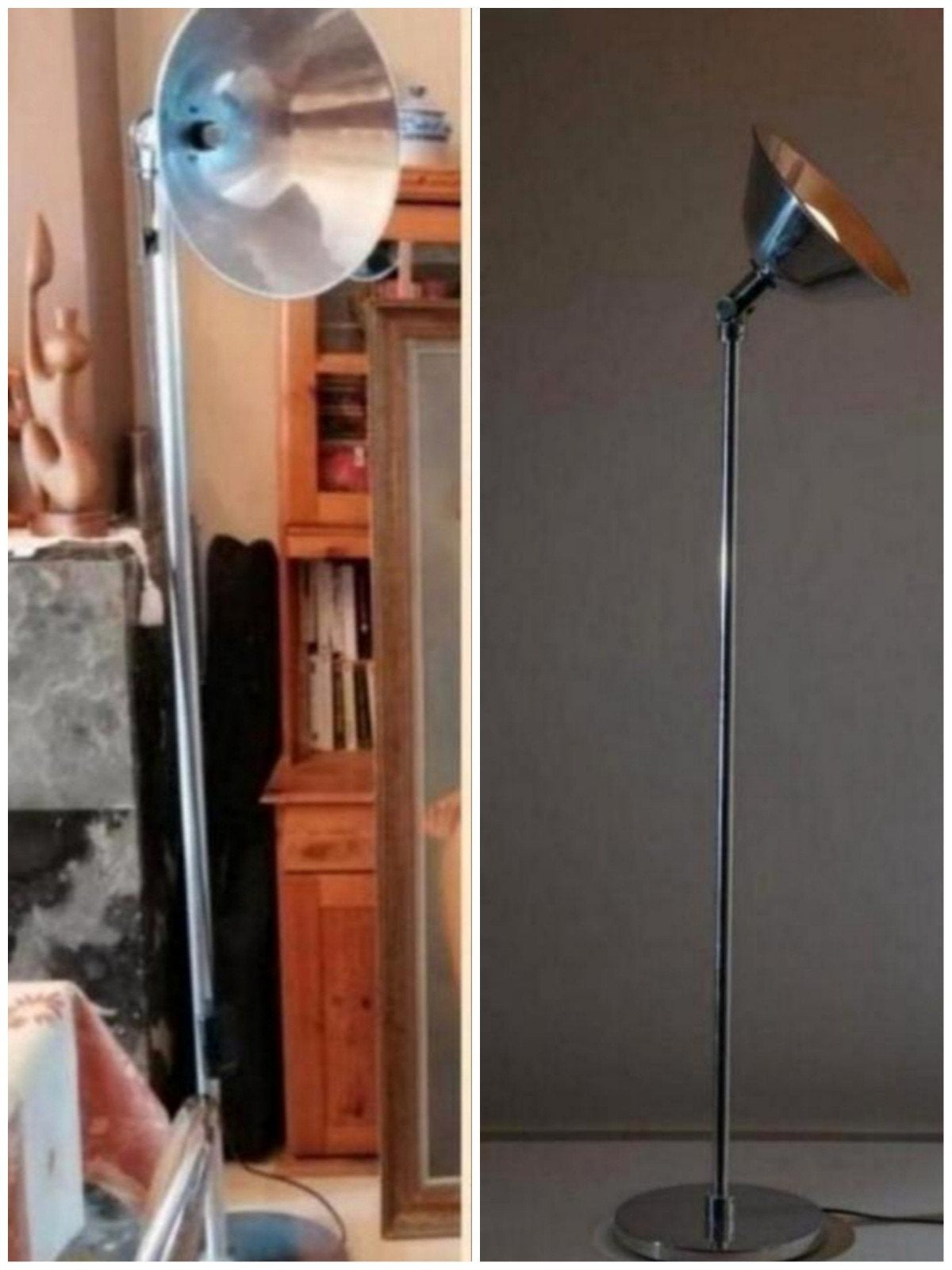 GATCPAC Josep Torres Clavé , Grand Lampadaire Aluminium Poli, Maison & Meubles, Enlèvement, Utilisé, Métal, INDUSTRIEL , DESIGN