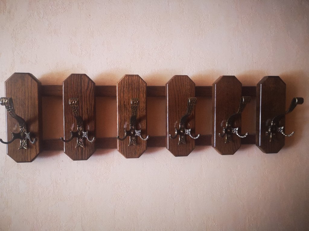 Porte-manteau en bois 24 x 80 cm, Enlèvement
