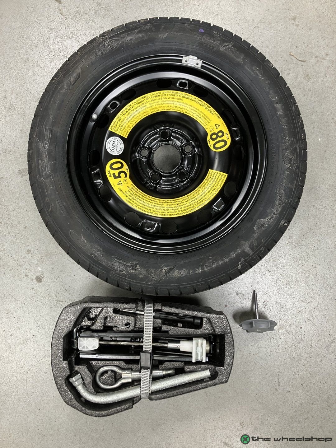 Reservewiel Thuiskomer VW Polo , Seat Ibiza , Skoda Fabia  O, Gebruikt, -, -, Banden en Velgen