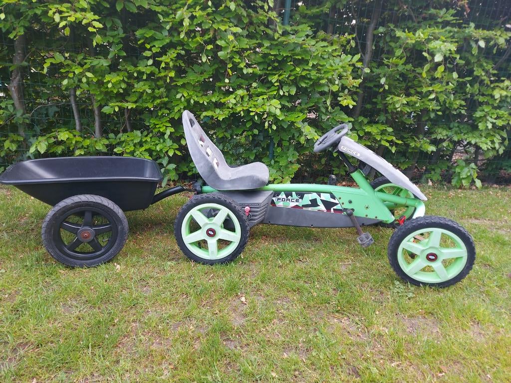 Gocart Berg rally force met aanhangwagen, Kinderen en Baby's, Ophalen, Gebruikt, Berg, Met kar of aanhanger