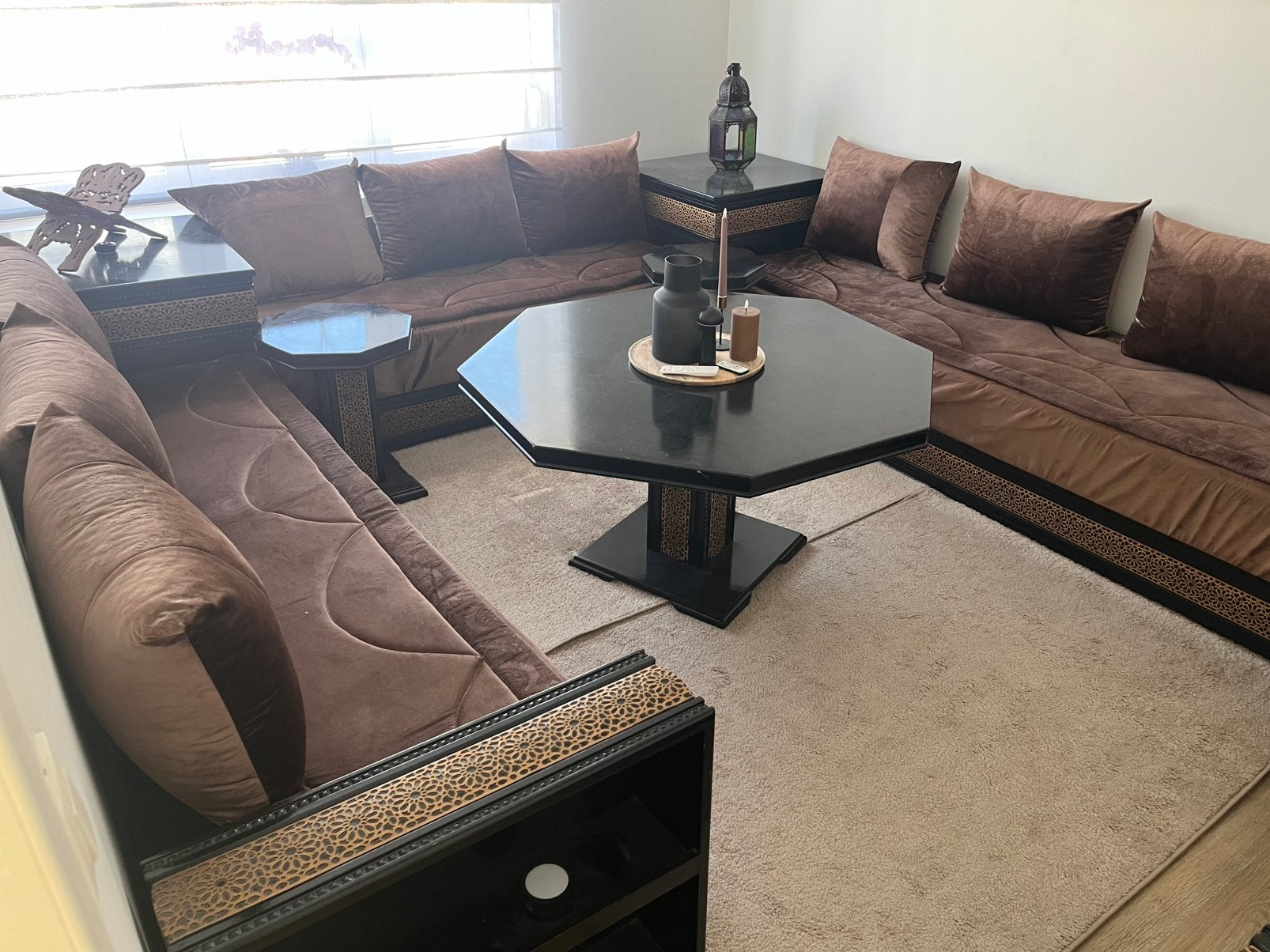 À VENDRE – Salon marocain complet, Enlèvement, Utilisé, Bois