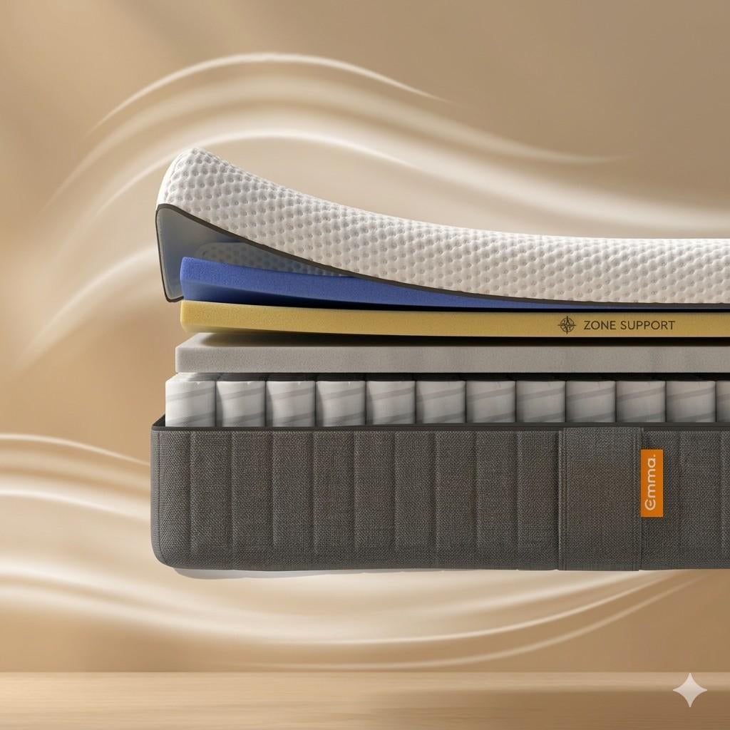 Matelas Emma Hybride 2, Tweepersoons, 200 cm, 160 cm, Matras