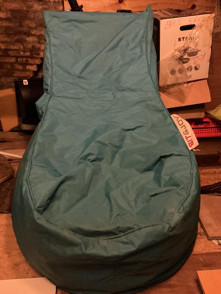 2x SIT&JOY Zitzakken met Rugleuning – Comfortabel, Huis en Inrichting, Ophalen, Blauw, Zitzak