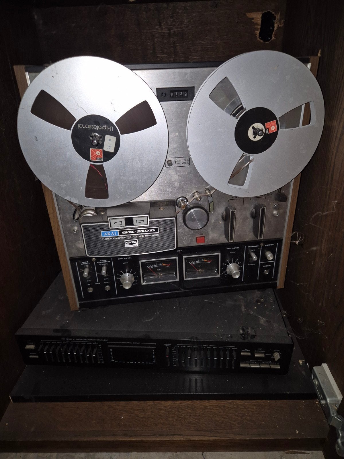 Bandopnemer, equalizer en een 20tal tapes muziek jaren 60, 7, Audio, Tv en Foto, Bandrecorder, Ophalen