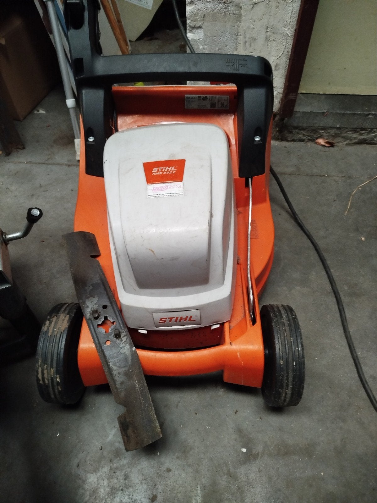 onderdelen Stihl grasmachine, Enlèvement