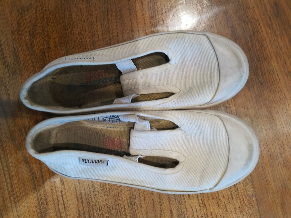 Witte Rucanor turnpantoffels, Sports & Fitness, Enlèvement, Utilisé, Blanc, Chaussons de gymnastique