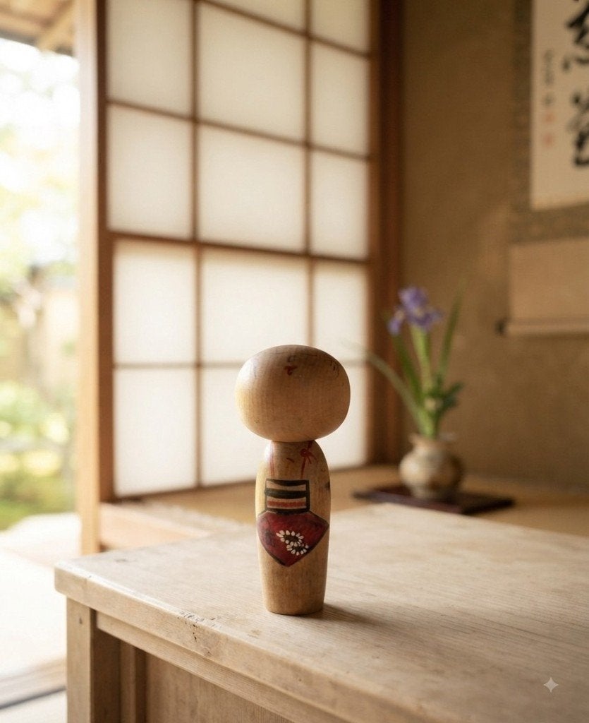 Joyeux Sosaku kokeshi vintage, Antiquités & Art, Art | Art non-occidental, Japon, Bois, Poupée, Multicolore