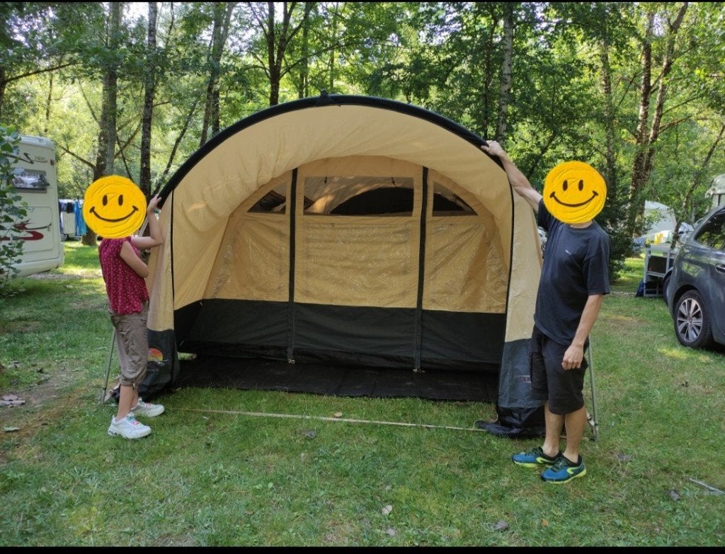Tent safari, Caravanes & Camping, Enlèvement, Comme neuf, Jusqu'à 5