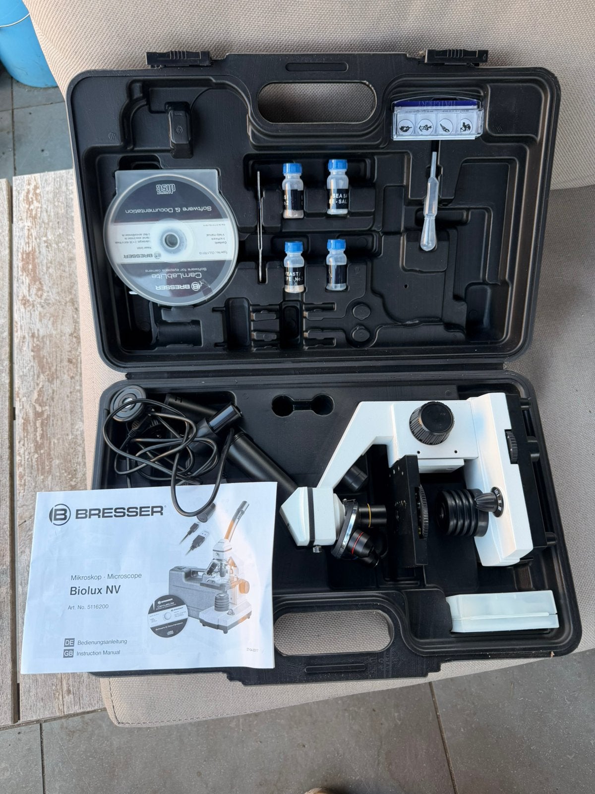 Bresser microscoop, Audio, Tv en Foto, Optische apparatuur | Microscopen, Ophalen, Zo goed als nieuw