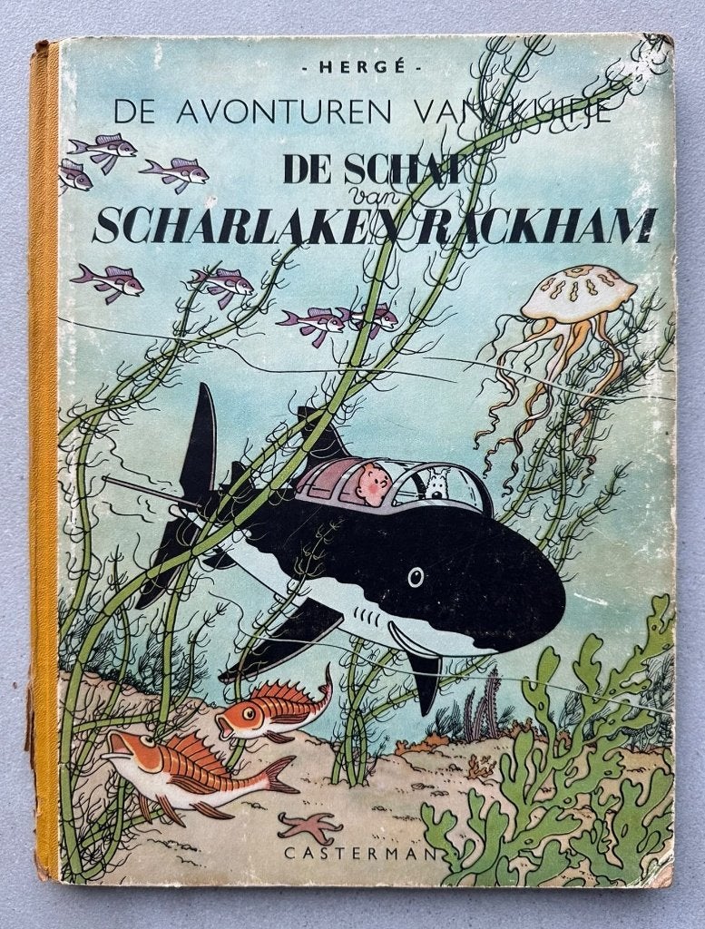 Kuifje, De schat van Scharlaken Rackham - Eerste druk 1947, Enlèvement ou Envoi, Une BD, Utilisé, Hergé