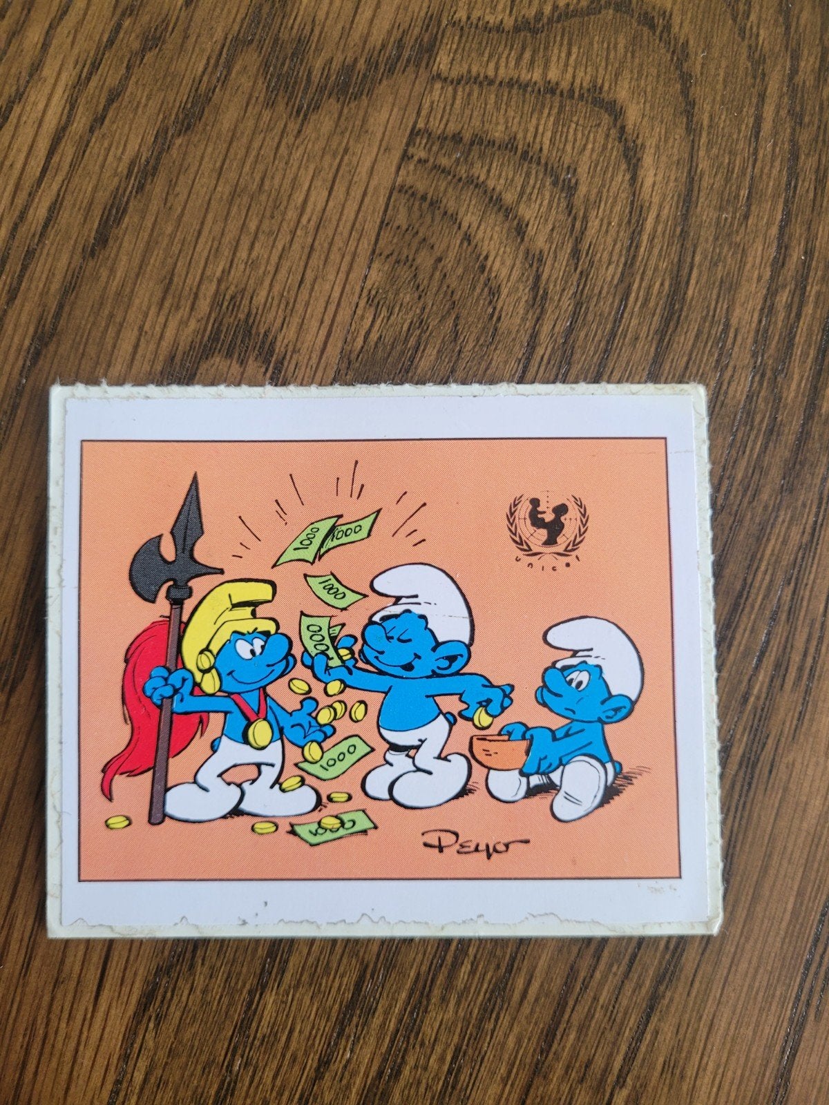 oude sticker de smurfen, Ophalen of Verzenden