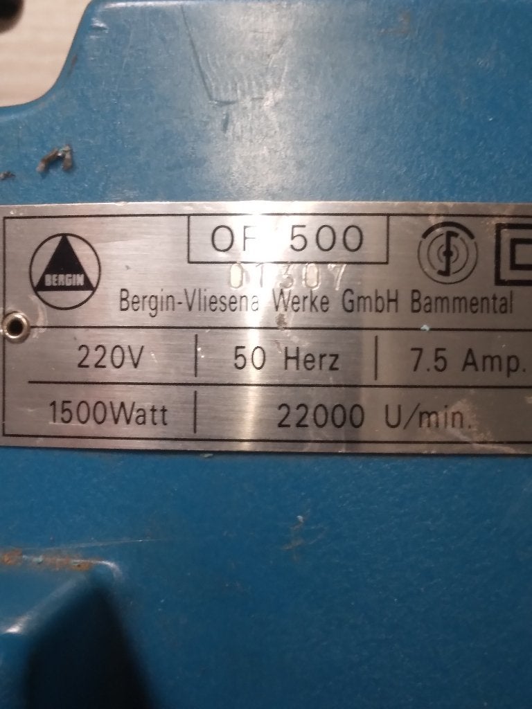 Bovenfrees BERGIN OF500, Bricolage & Construction, Enlèvement ou Envoi, Utilisé, Électrique, Routeur