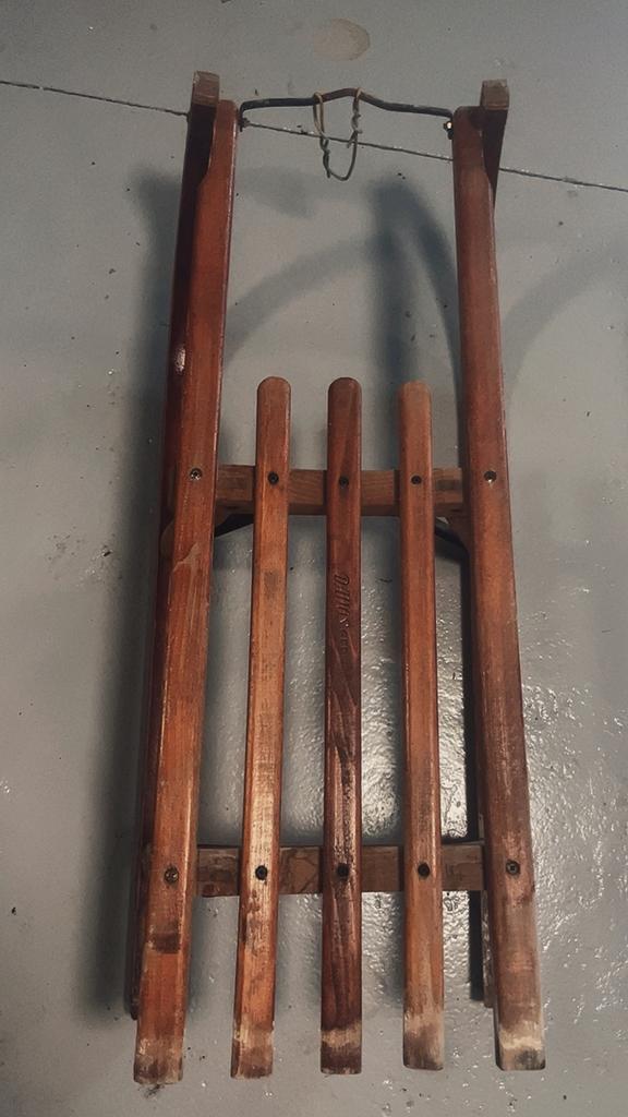 Houten DAVOS slee te koop, Enlèvement, Utilisé