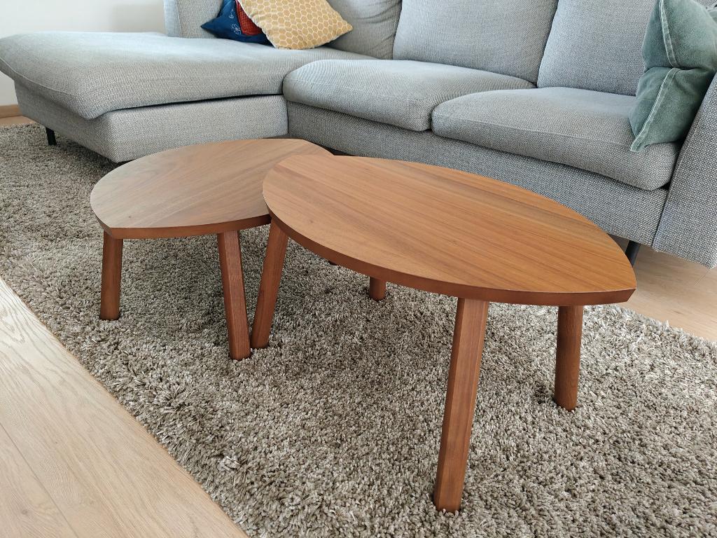 Bijzettafels Stockholm Ikea, Huis en Inrichting, Tafels | Bijzettafels, Ophalen, Zo goed als nieuw, Ovaal