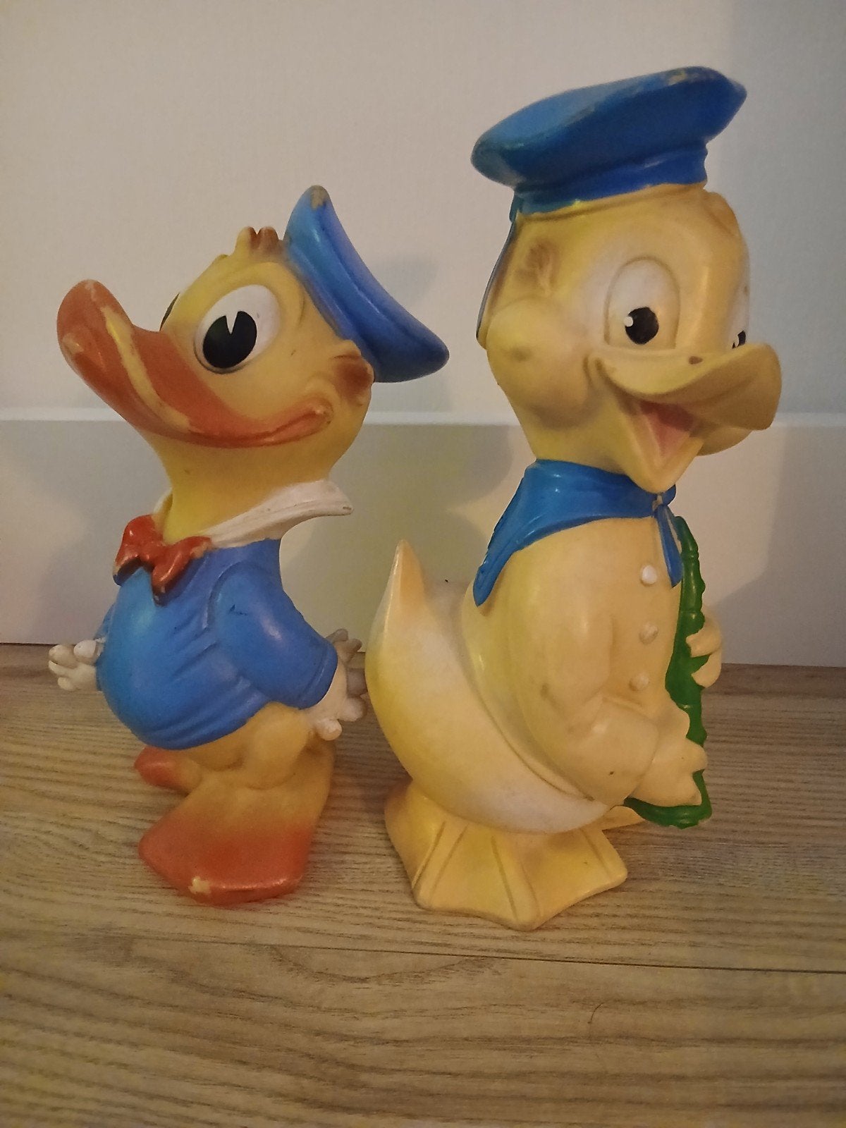 Vintage Donald Duck & Rubbertoys piepfiguren, Ophalen of Verzenden, Donald Duck