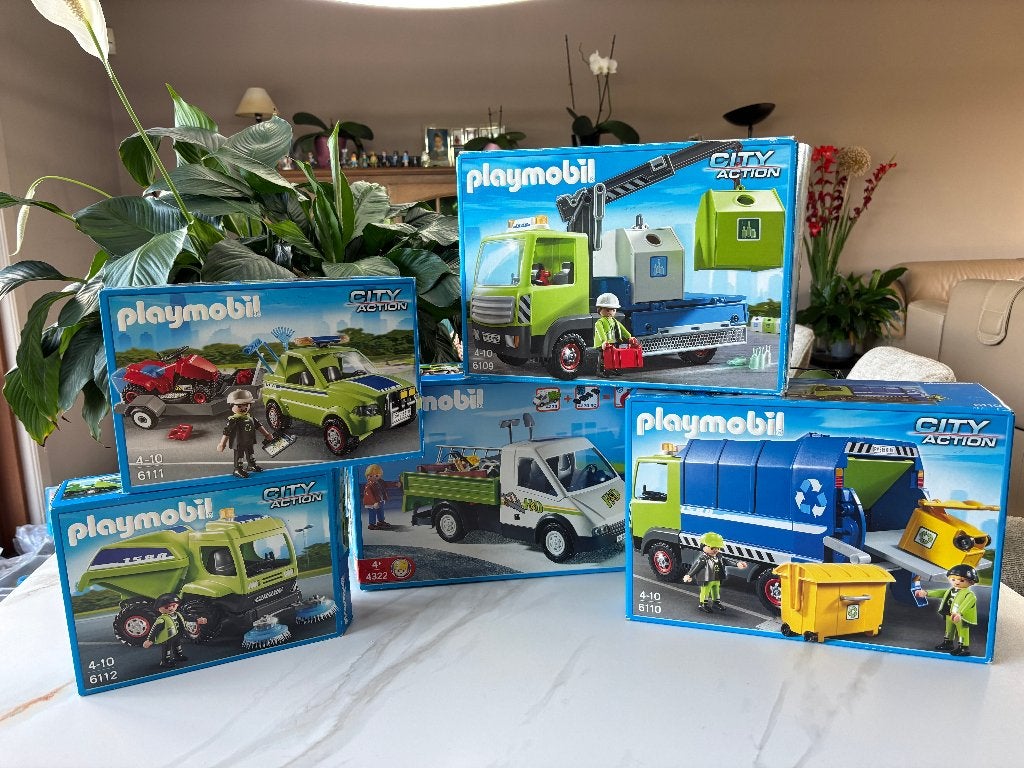 Playmobil Pack City Action – Recyclage, entretien et travaux, Comme neuf, City action, Figurines, Kit complet