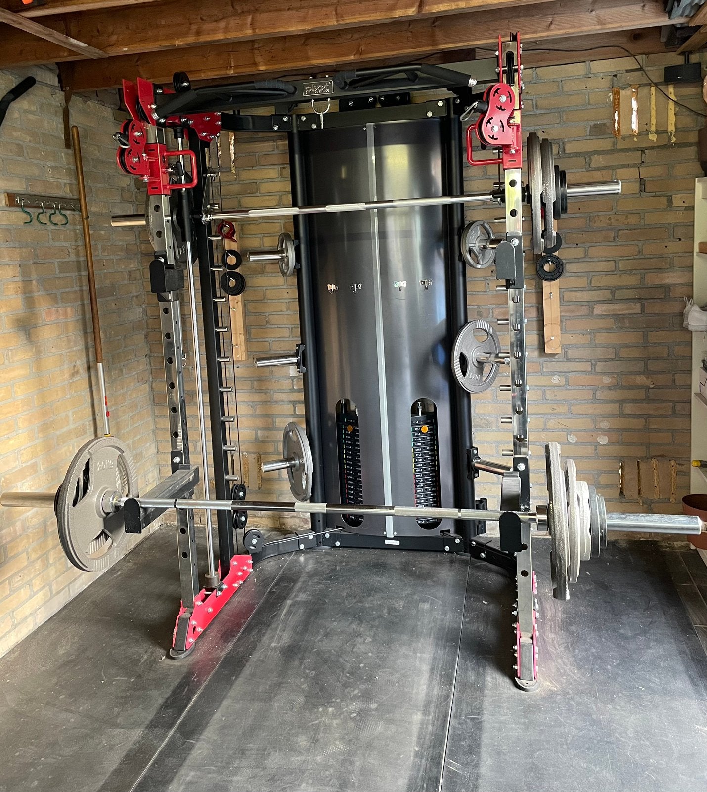 Support de fitness Pivot FSM-400 câble de 90 kg, Enlèvement, Comme neuf, Bras, Centrale électrique
