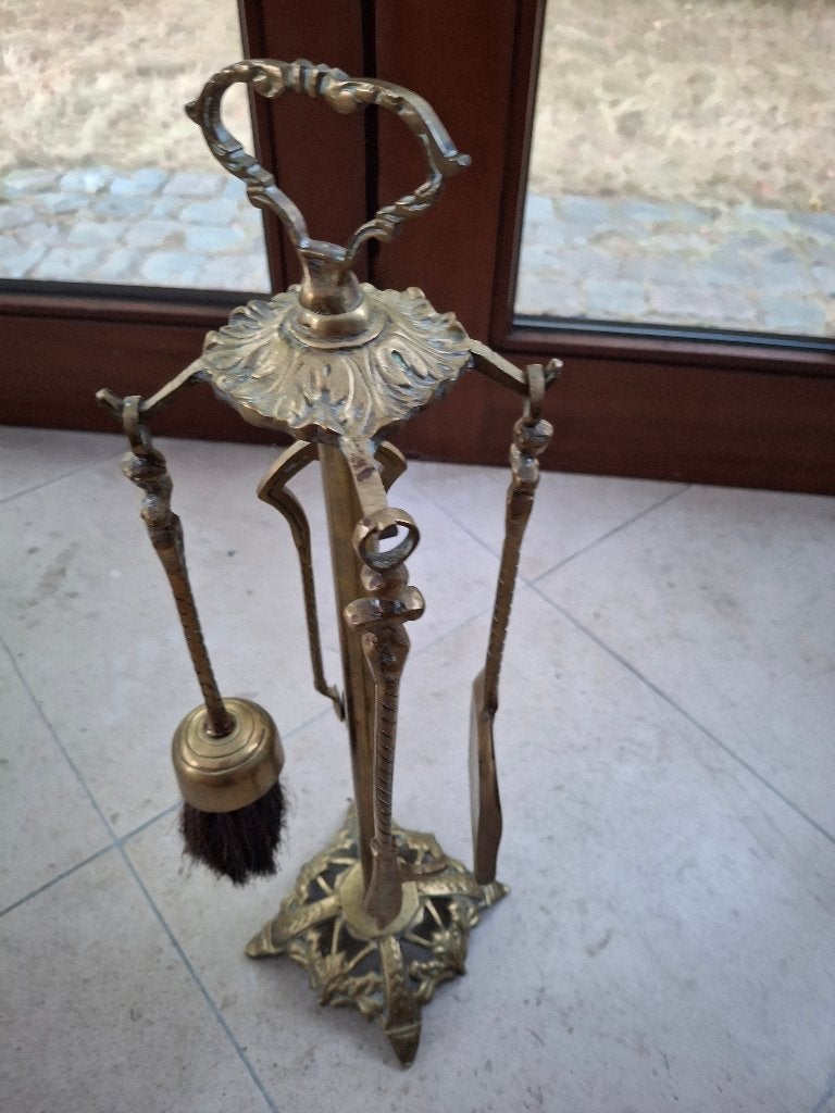 koperen haardset, Ophalen