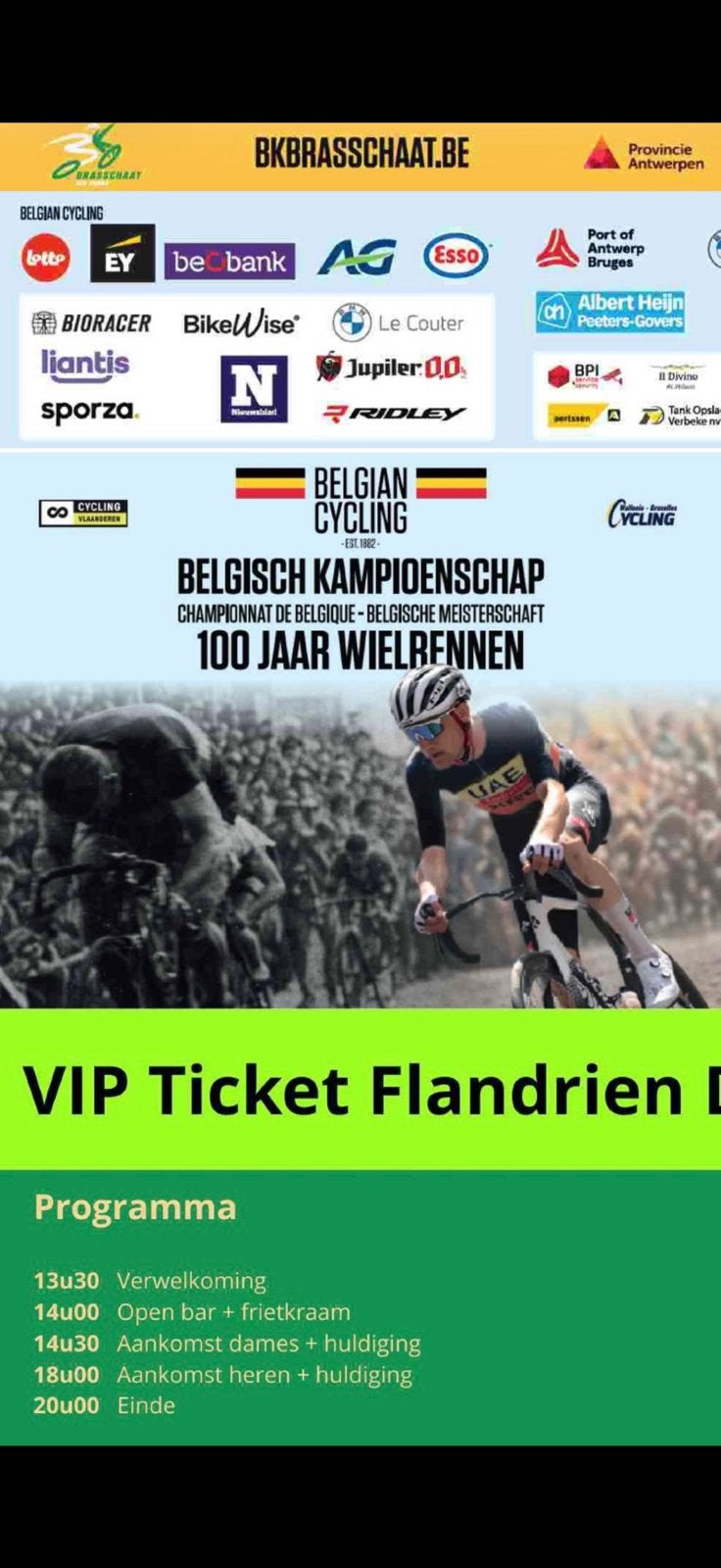 2 VIP tickets BK wielrennen, Tickets & Billets