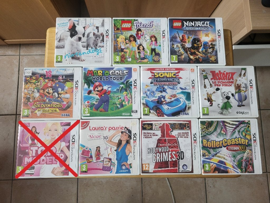 Lot de jeux Nintendo 3DS (entre 6 et 15€), Enlèvement
