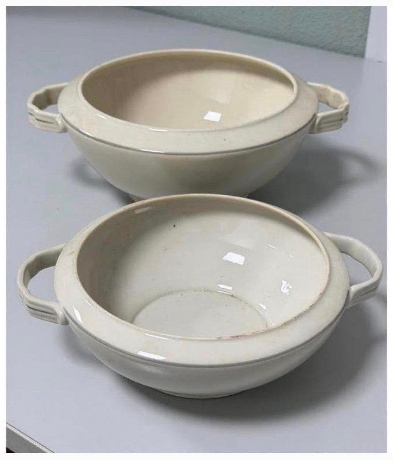 2x Vintage MGC porseleinen terrines / schalen - Tsjechoslowa, Ophalen of Verzenden