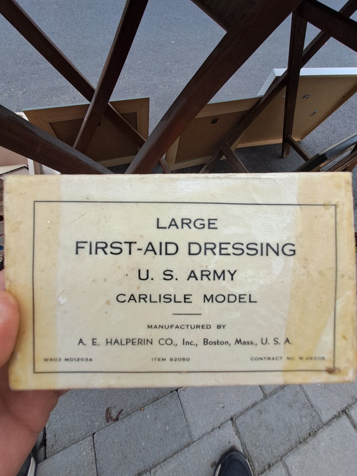 verbanddoos US Army Tweede Wereldoorlog - waterdicht gemaakt, Verzamelen, Ophalen of Verzenden, Landmacht, Hulzen of Bodemvondsten