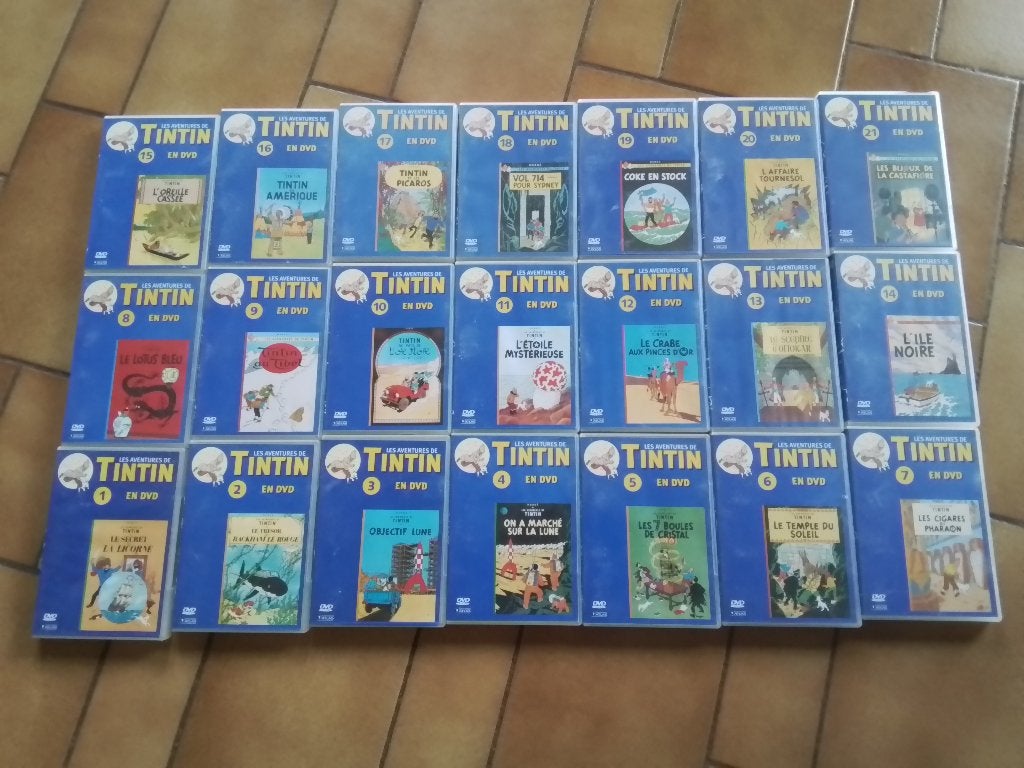 Lot dvd tintin 30 euros le tout, Ophalen, Gebruikt