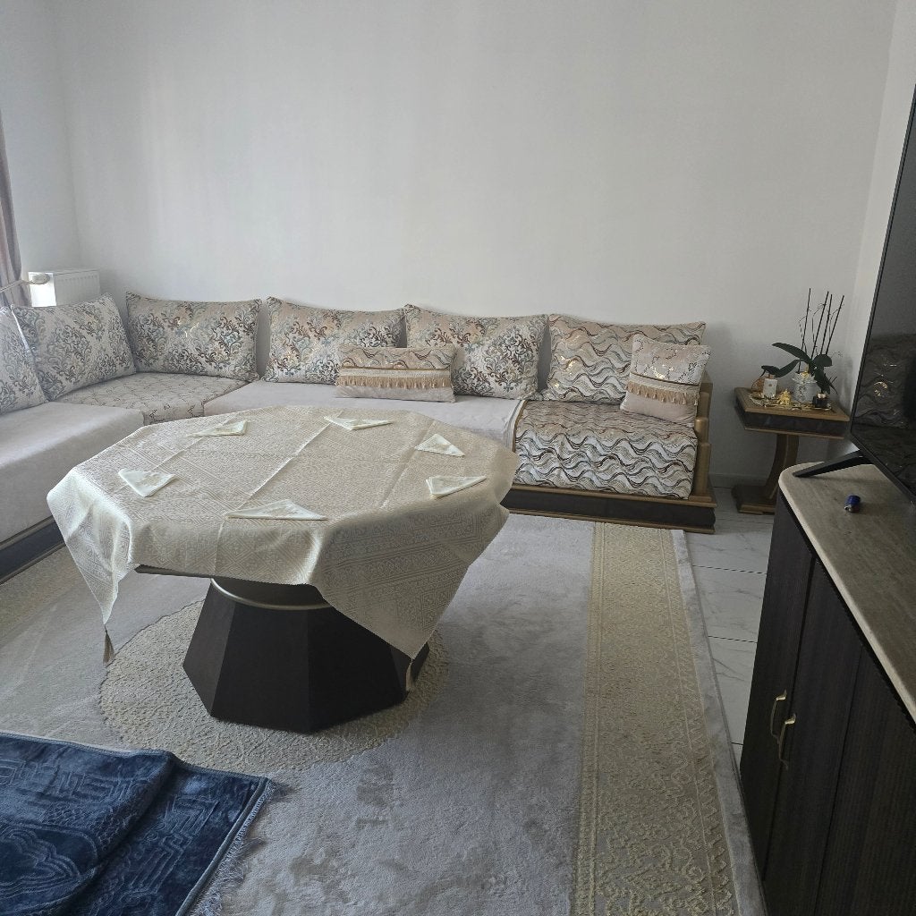 Salon marocain, Maison & Meubles, Canapés | Coins salons complets, Enlèvement, Comme neuf, Bois