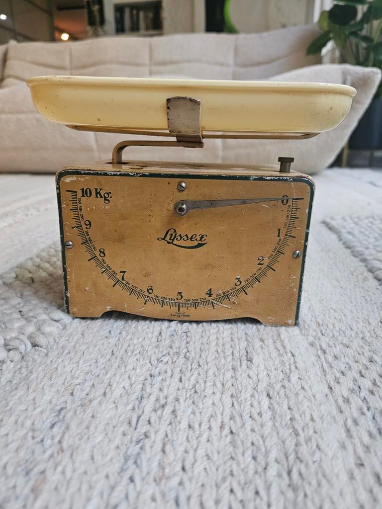 Retro vintage keukenweegschaal lyssex, Antiek en Kunst, Antiek | Keukengerei, Ophalen of Verzenden