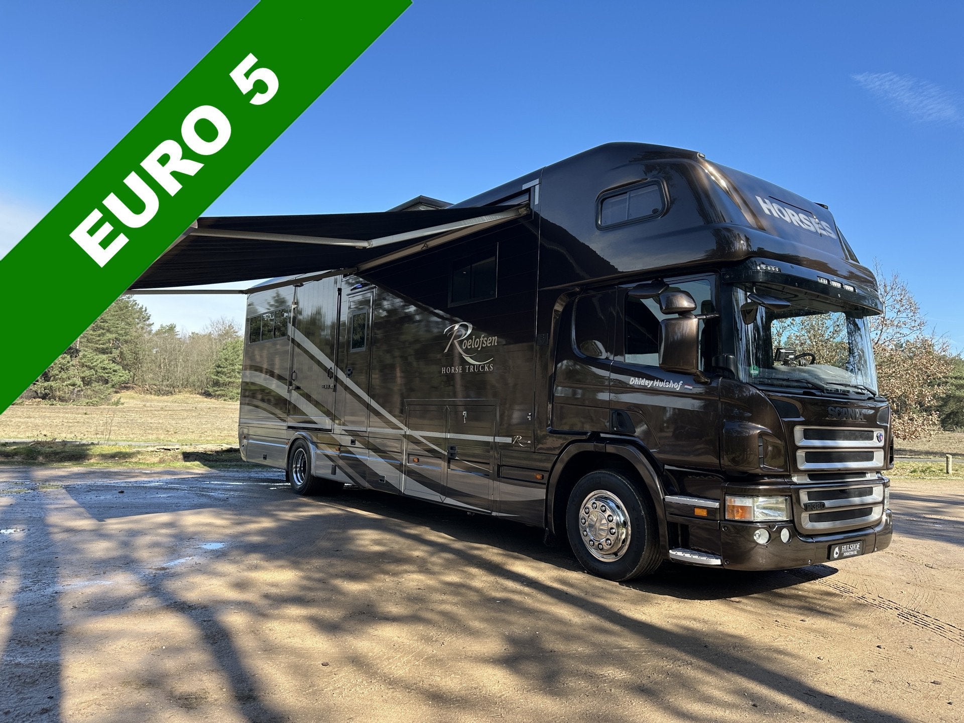 Scania P380 20,5T ROELOFSEN 6-paards paardenvrachtwagen Slid, Cuir, Euro 5, Achat, Scania