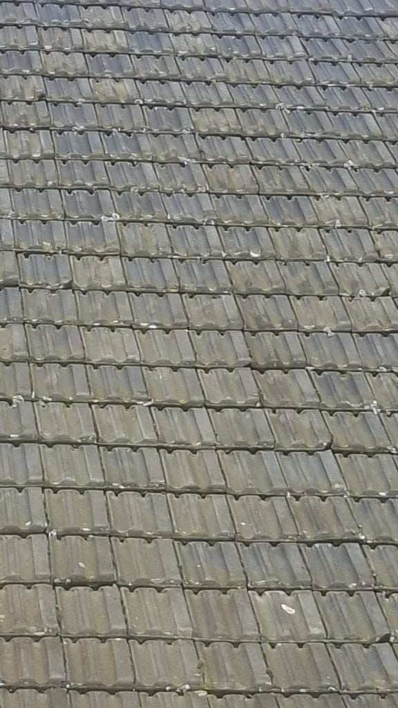 500 zwarte dakpannen, Doe-het-zelf en Bouw, Ophalen, Gebruikt, Steen of Klei, Zwart