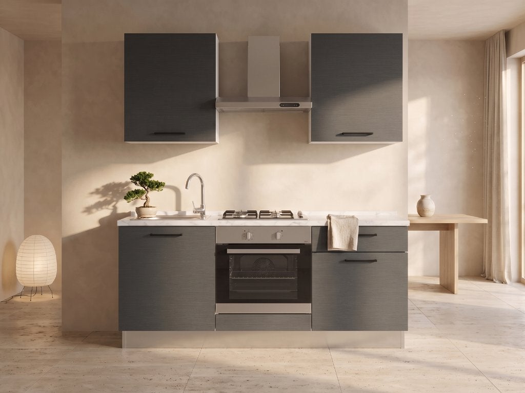 Compacte keuken 180 cm — oven, kookplaat, dampkap, Overige kleuren, Nieuw, Enkelwandige keuken, Ophalen of Verzenden